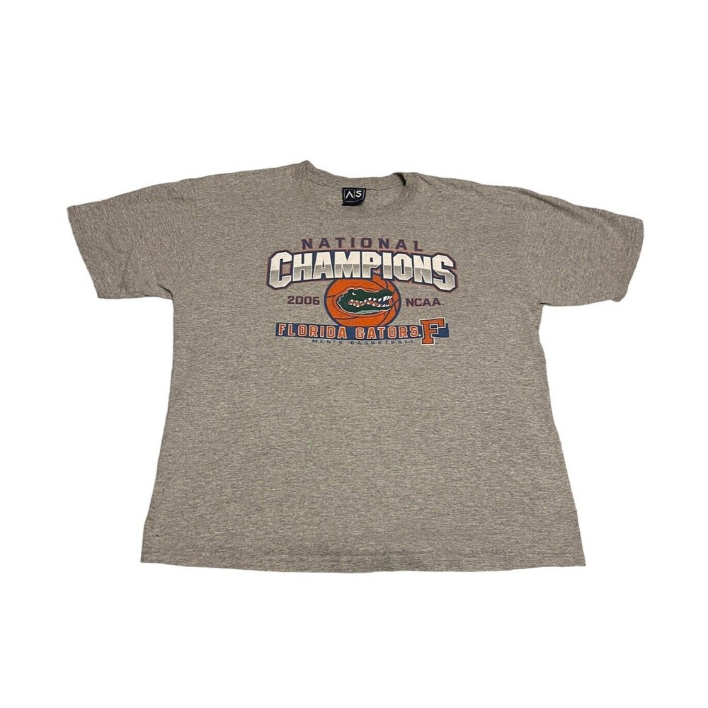 Florida Gators Shirt Mens 2006 NCAA Champions Basketball Gray Large Vintage UF